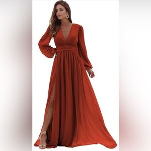 Bridesmaid Dress - rust colored